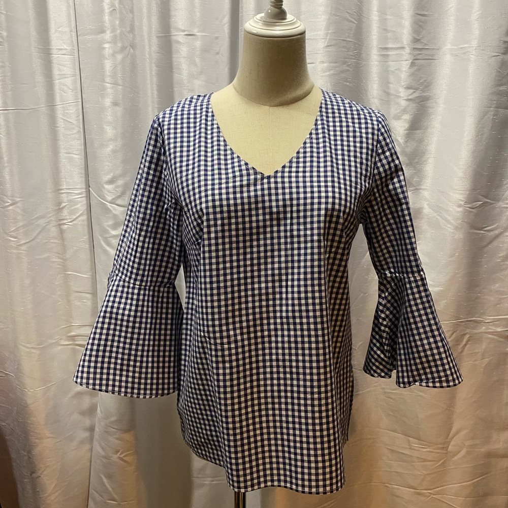Jane and Delancey Gingham Top
